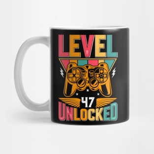 Level 47 Unlocked Awesome Since 1976 Funny Gamer Birthday Mug